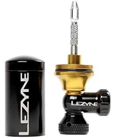 Lezyne Tubeless CO2 Blaster | Inflator & Repair Kit - Black/Gold for Road, Gravel, Mountain Bikes - Buy Online on GoSupps.com