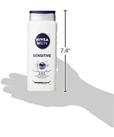 NIVEA MEN Sensitive Body Wash - Gentle Formula for Sensitive Skin - 16.9 fl. oz - Buy Online on GoSupps.com