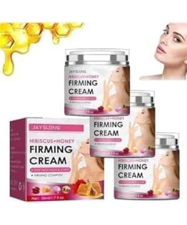 (Must - Have) 1/2/3 Jars Hibiscus and Honey Firming Cream | Neck Firming Cream | Skin Tightening Cream | Skin Firming and Tightening Lotion Tightens & Smooths | Anti Aging Facial Moisturizer with Collagen - 50ml/1.7fl.oz (3PC)