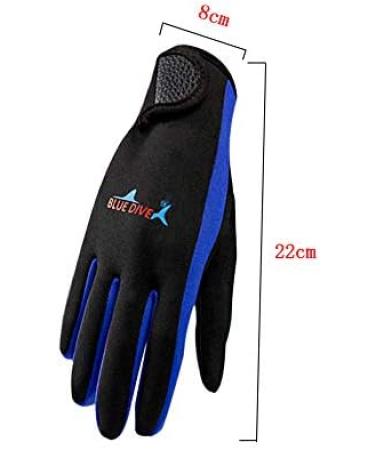 Diving Gloves Neoprene for Men and Women - Blue Large | Watersports, Boating, Surfing, Snorkeling, Kayaking - Scuba Diving Suit Gloves for Warmth - Buy Online on GoSupps.com