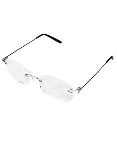 Guindxan Unisex Flexible Frameless Reading Glasses Light Glasses 2.00 with Case
