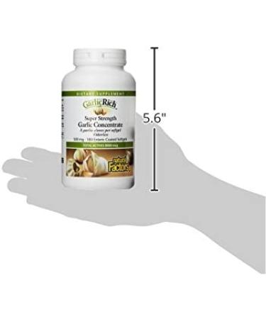 Natural Factors GarlicRich Super Strength 500 mg - 180 Enteric Coated Softgels for Heart Health - Buy Online on GoSupps.com