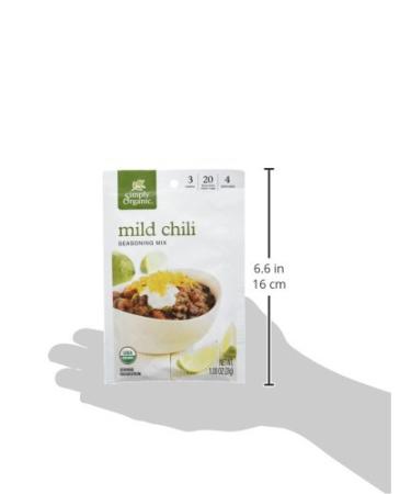 Simply Organic Mild Chili Seasoning Mix - Certified Organic 1oz Packets (12-Pack) - Buy Online on GoSupps.com