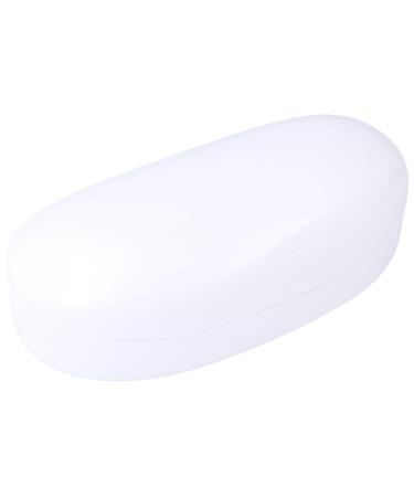 Pricon Spacious hard shell glasses case with metal hinge in a classy white