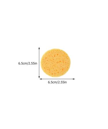 Beaupretty 60pcs Wood Pulp Sponge Puff - Round Facial Sponges for Makeup Removal & Pore Cleaning | Cellulose Cotton Pads for Face Massage - Buy Online on GoSupps.com