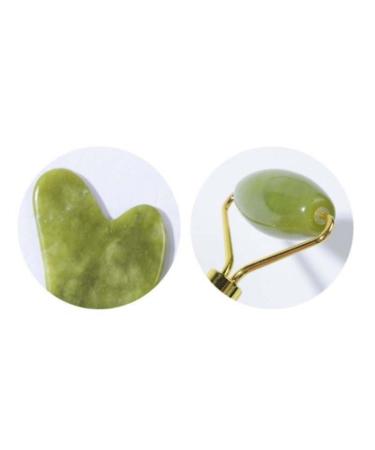 3-in-1 Face & Body Jade Roller and Gua Sha Set | 100% Natural Real Stone | Authentic Anti-Aging Beauty Tool - Buy Online on GoSupps.com