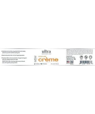 Ultra Aesthetics MSM Moisture Creme 4oz - Hydrating Skincare Solution - Buy Online on GoSupps.com