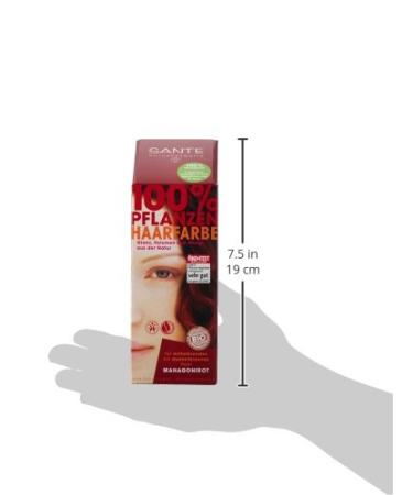 SANTE Natural Cosmetics Mahogany Red Plant Hair Color Powder - 100g Henna - Eco-Friendly & Vegan Hair Dye - Buy Online on GoSupps.com