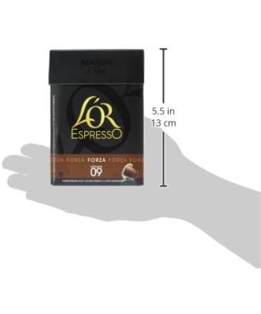 L'OR ESPRESSO Forza 10 coffee capsules compatible with Nespresso coffee machines - Pack of 4 (40 capsules) - Buy Online on GoSupps.com