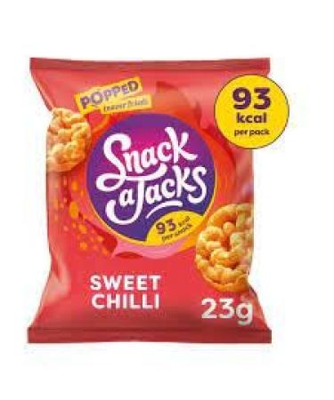 Snack a Jacks Rice Cakes Case 24 bags x 23g (Sweet Chilli)