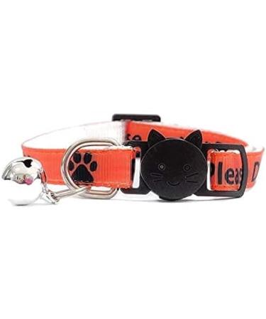 ZACAL Cat Collar with Bell | Orange 'Please Do Not Feed Me' Worded Collar | Quick Release Breakaway Buckle - Buy Online on GoSupps.com