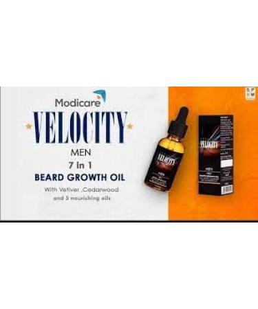 Velocity Men 7-In-1 Beard Growth Oil (30ml) - Best Beard Oil for Full Growth | Fast International Shipping - Buy Online on GoSupps.com
