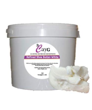 Refined Shea Butter 5LB Pail White BULK Great for Soap Making and DIY Beauty Products (5LB) 5 Pound (Pack of 1)