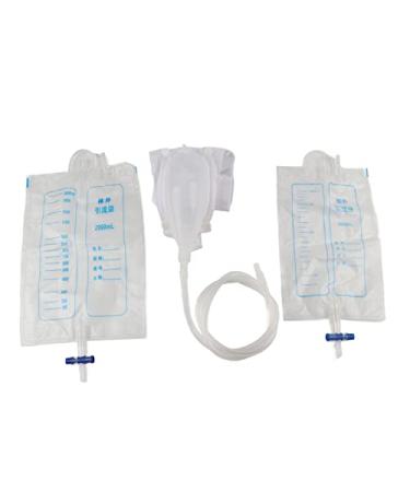 Portable urinal system urine collection pocket made of silicone for people with motility disorders urinal for adults with urine atheters for men women older men (Elderly Men Type)