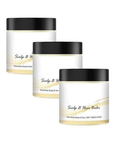 Baume stimulant pour le cuir chevelu et les cheveux nourrit le cuir chevelu HaIR Karit et les cheveux cr me nourrissante N-ourishing SCAlp Health Nutrition Care pour tous les types de cheveux (3 3 pi ces.