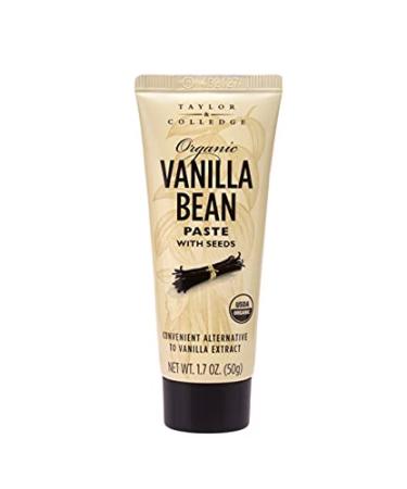 Taylor & Colledge Organic Vanilla Bean Paste with Seeds, 1.7oz Tube Vanilla 1.7 Ounce (Pack of 1)