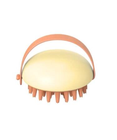 Handling massager silicone-head-body-head massage shower hair brush hair crest shampoo brush washer spa clean shampoo brush (color: blue) (color: geel)