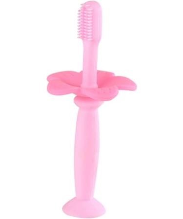 Frcolor Silicone Bristle Toothbrush for Kids - 2 Pack Baby Training Toothbrushes in Pink | Gentle Oral Care - Buy Online on GoSupps.com