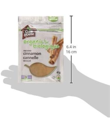 Club House Quality Natural Herbs & Spices Organic Ground Cinnamon 40g - Buy Online on GoSupps.com