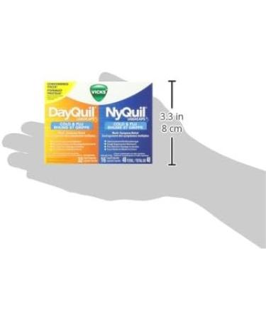 Vicks DayQuil Cold & Flu Multi-Symptom Relief Liquid Capsules + Vicks NyQuil Cold & Flu Multi-Symptom Relief Liquid Capsules Total 48 Count - Buy Online on GoSupps.com