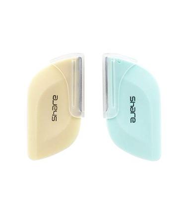 2 pieces/set mini quadrilateral eyebrows shaver facial hair of remote eyebrows trimmer make-up knife shaper for women razor