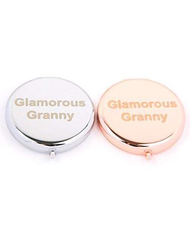 Slogan Compact Mirror - Glamorous Granny (Silver)