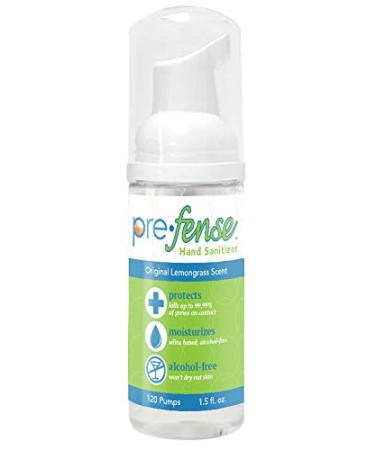 Prefense Intoxicant-Free Foam Hand Sanitizer Original Lemongrass Scent - 1.5 oz - Bottles May Vary