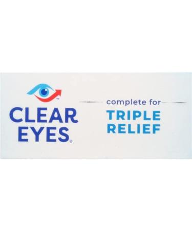 Clear Eyes Triple Action Relief Eye Drops - 0.50 oz (Pack of 6) | Fast International Shipping - Buy Online on GoSupps.com