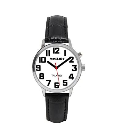 MAUJOY Quality Clear and Loud American Voice Ultra Thin Ladies Talking Watch Speaks The Time, Date or Alarm time for Elderly, Impaired Sight or Blind 322