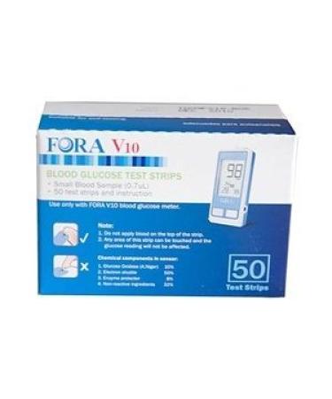 ForaCare V10 / D20 Blood Glucose Test Strips 50 Strips