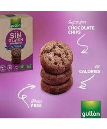 Gullon Gluten Free Cookies Selection 4 Boxes 2 x 200g GF Cookie 2 x 200g Chocolate Chip Cookie Vegetarian Nut Wheat & Egg Free - Buy Online on GoSupps.com