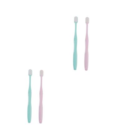 Healeved 4 pieces sensitive toothbrush hand toothbrush tooths medium toothbrush travel toothbrush brass toothbrush soft baby toothbrush soft toothbrush portable captive