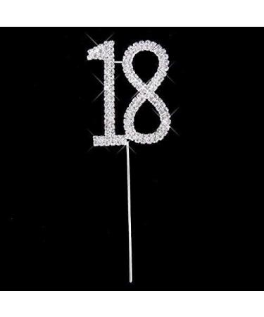 AKORD Cake Topper for 18th Wedding Anniversary/Birthday Party Alloy Silver 4.5 x 5 x 12.4 cm - Buy Online on GoSupps.com