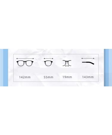 Fuqinqingoz Oversized Square Blue Light Blocking Reading Glasses - C5 +100 Size Clear View Flat Light Mirror - Buy Online on GoSupps.com