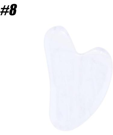 Natural Jade Scraping Board Powder Crystal Heart-Shaped Scraping Sheet Crystal Scraping Board Face Beauty V-Shaped Jade Scraping 1Pcs (Color : Type 8) - Buy Online on GoSupps.com