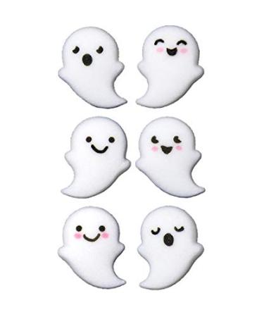 24 Ct. Halloween Ghost Buddies Assortment Edible Sugar Decorations Toppers Cupcake