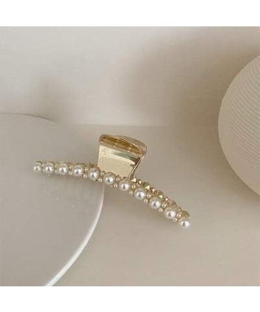 Shark clip hair claws 1PC 2021 Korea Elegant Crystal Imitation Pearl Women Hair Claws Hairpin Crab Metal Geometric Hair Clips Barrettes (Color : B) (Color : B) - Buy Online on GoSupps.com