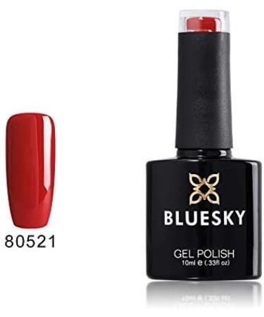 Bluesky GEL NAIL POLISH RED Pillar Box Red Hollywood Red Carpet 80521 Nail UV LED Soak Off 10ml - Buy Online on GoSupps.com