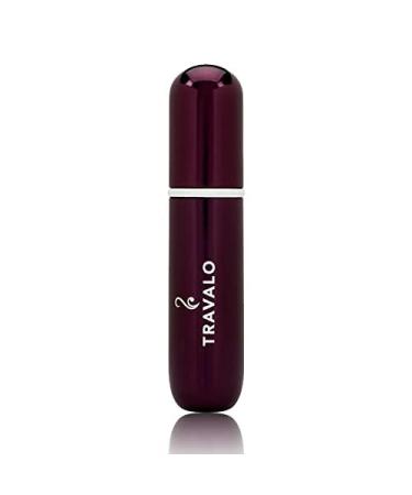 Travalo Classic HD Perfume Atomizer | Genie-S TSA Approved Travel Perfume Bottle Refillable | Reusable Airtight Easy-Fill Mini Pump Sprayer | Lightweight Elegant Design w/Volume Window | Plum 0.17oz