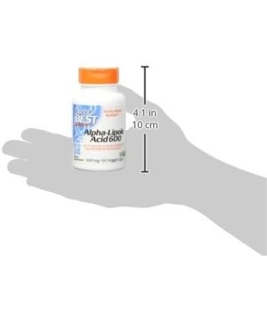 Doctor's Best Alpha-Lipoic Acid 600mg - Non-GMO, Gluten-Free, Vegan - Promotes Healthy Blood Sugar - 60 Veggie Caps - Buy Online on GoSupps.com