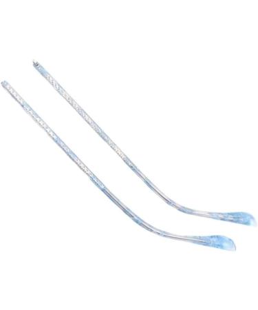 Deebow Glasses spare bar eyewear leg transparent blue plastic glasses replacement bars glasses spare parts for the glasses repair 1 pair