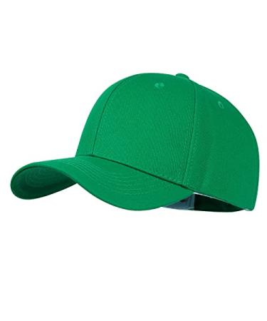 Baseball Cap Men Women Adjustable Plain Dad Hats Low Profile Solid Ball Cap Green