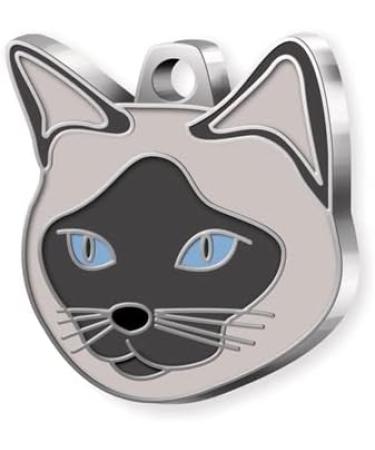 Personalized Siamese Cat ID Tag - Engraved Pet Tag Art | Custom Cat Name Tag - Buy Online on GoSupps.com