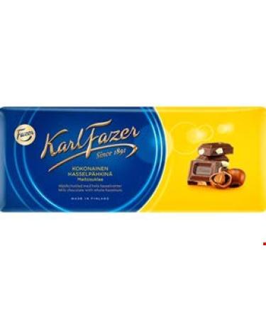 Karl Fazer Whole Hazelnuts in Milk Chocolate 200g (Pack of 8)