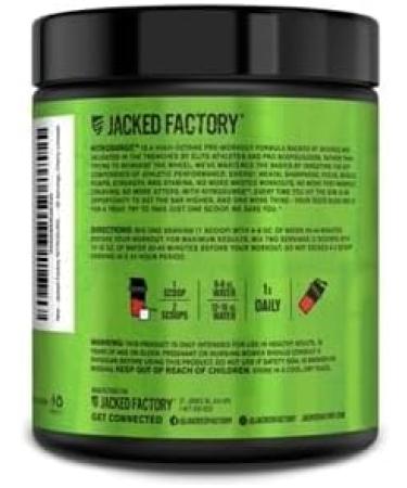 Jacked Factory NITROSURGE Pre Workout Supplement - Endless Energy Instant Strength Gains Clear Focus (Cherry Limeade 30sv & Blue Raspberry 30sv) - Buy Online on GoSupps.com