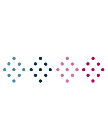 Buy Multicolor Indian C-A-R Bindis | Turquoise Dark Blue Pink & Hot Pink | Beautiful Round Plain Designs for International Shipping - Buy Online on GoSupps.com