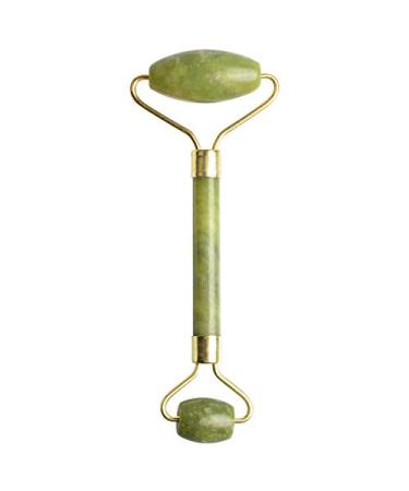 100%Jade Roller Massage Tool Facial and Neck Beauty Massage Tool for Sensitive Skin Face Pull Tight Firming Lift to Diminish Signs of Aging and Improve Circulation Reduce Dark Circles