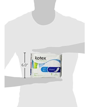 Kotex Regular Maxi Pads 24 ct - Absorbent Feminine Hygiene Protection - Buy Online on GoSupps.com