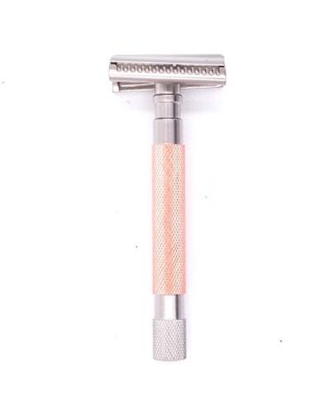 Parkers Semi Slant Safety Razor & 5 Premium Double Edge Blades - Rose Gold | International Shipping Available - Buy Online on GoSupps.com