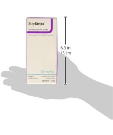StayStrips Wound Closure Strips 1/4 x 3 - Hypoallergenic Adhesive - Flexible & Moisture Permeable - 150 Strips - Buy Online on GoSupps.com